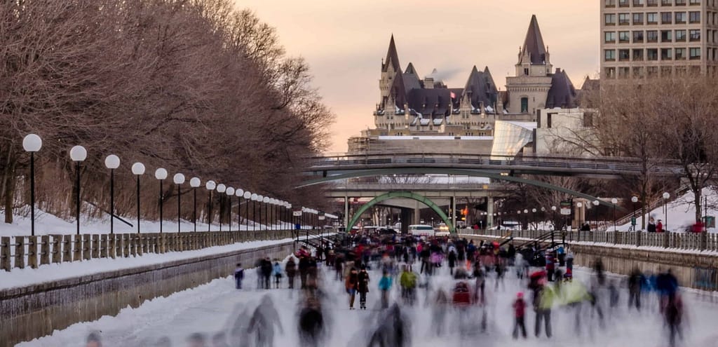 Ottawa canal in winter